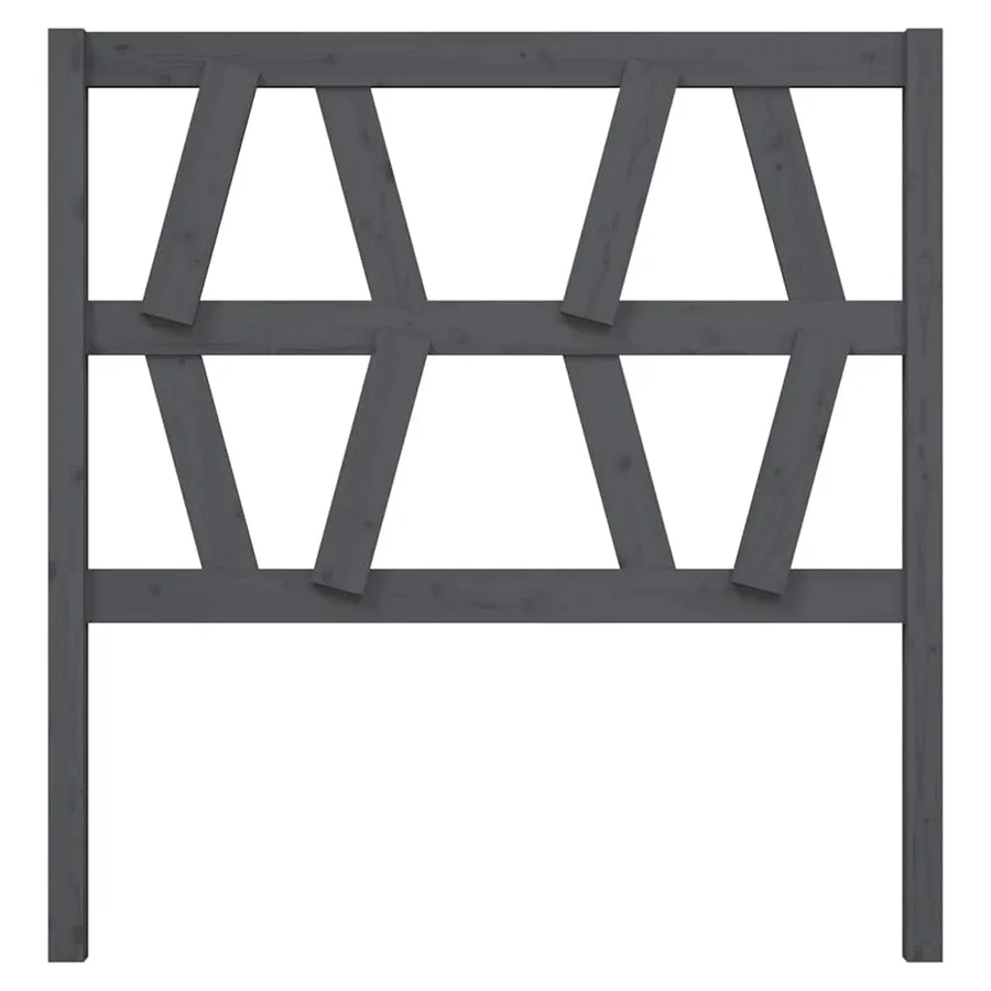 Tête de lit Gris 81x4x100 cm Bois massif de pin - 3