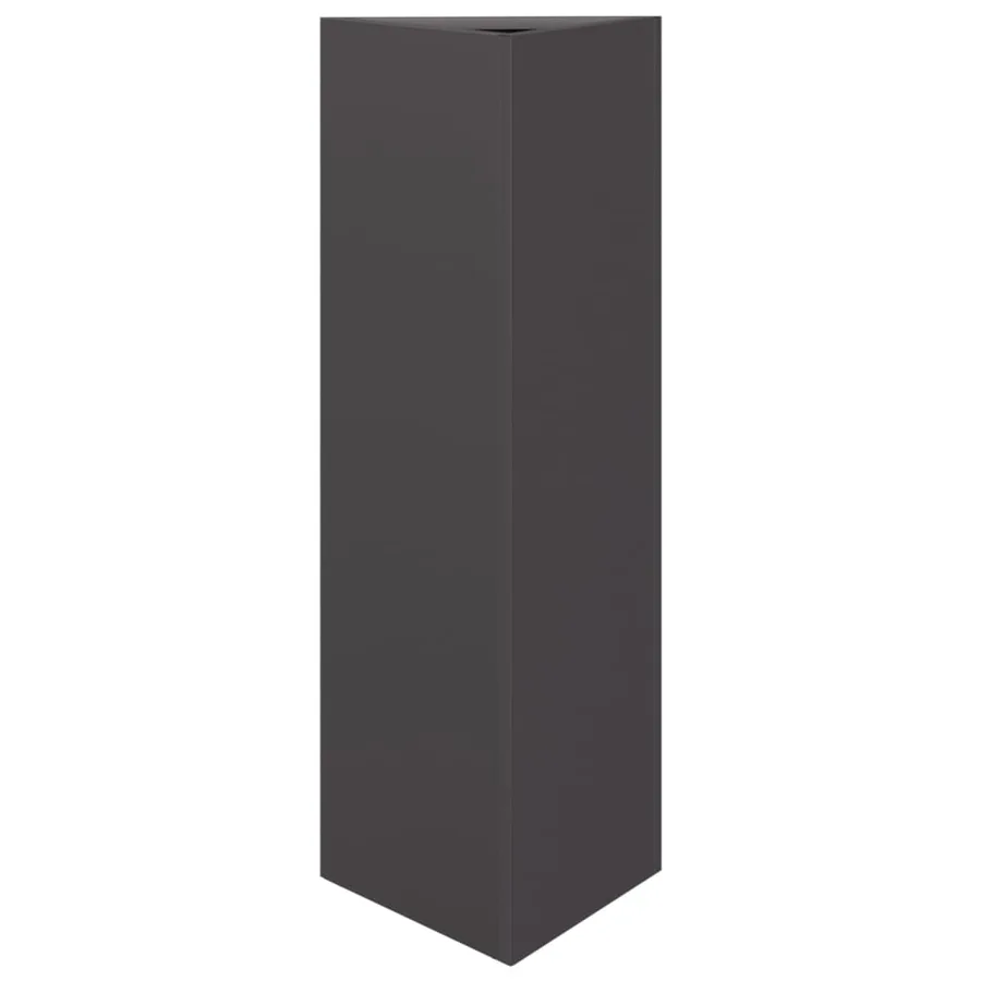 Jardinières 2 pcs noir triangulaire 30x26x75 cm acier - 5