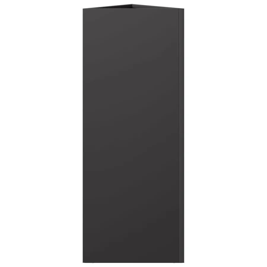 Jardinières 2 pcs noir triangulaire 30x26x75 cm acier - 7