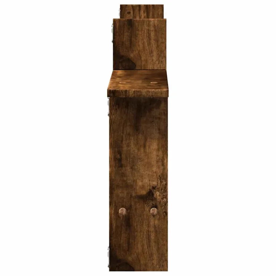 Étagères murales 2 pcs chêne fumé 50x12x50 cm Bois d'ingénierie - 6