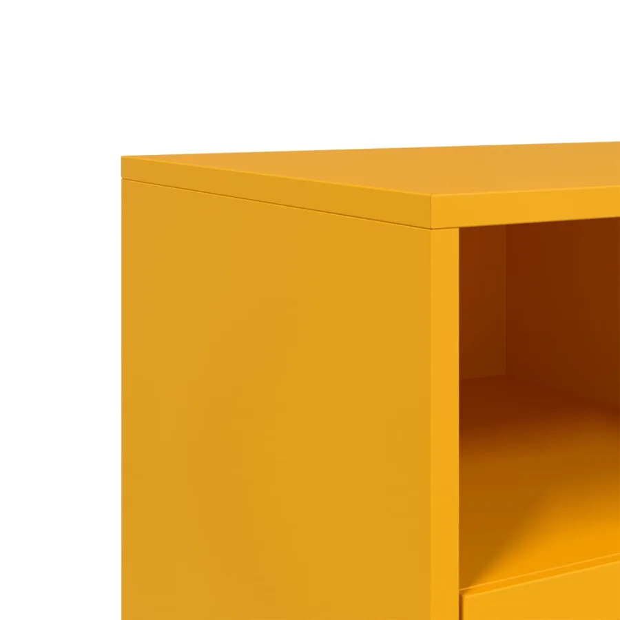 Meuble TV jaune moutarde 68x39x43,5 cm acier - 10