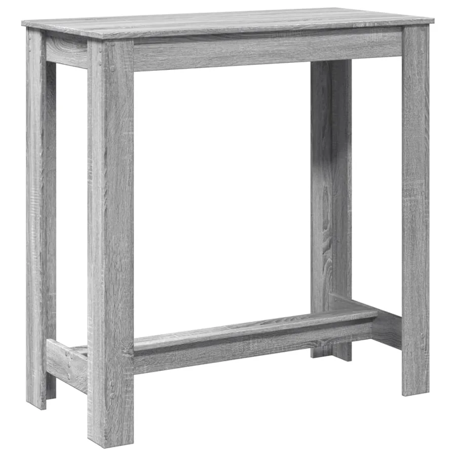 Table de bar sonoma gris 102x50x103,5 cm bois d'ingénierie - 2