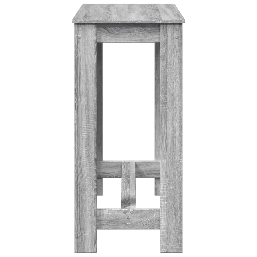 Table de bar sonoma gris 102x50x103,5 cm bois d'ingénierie - 6