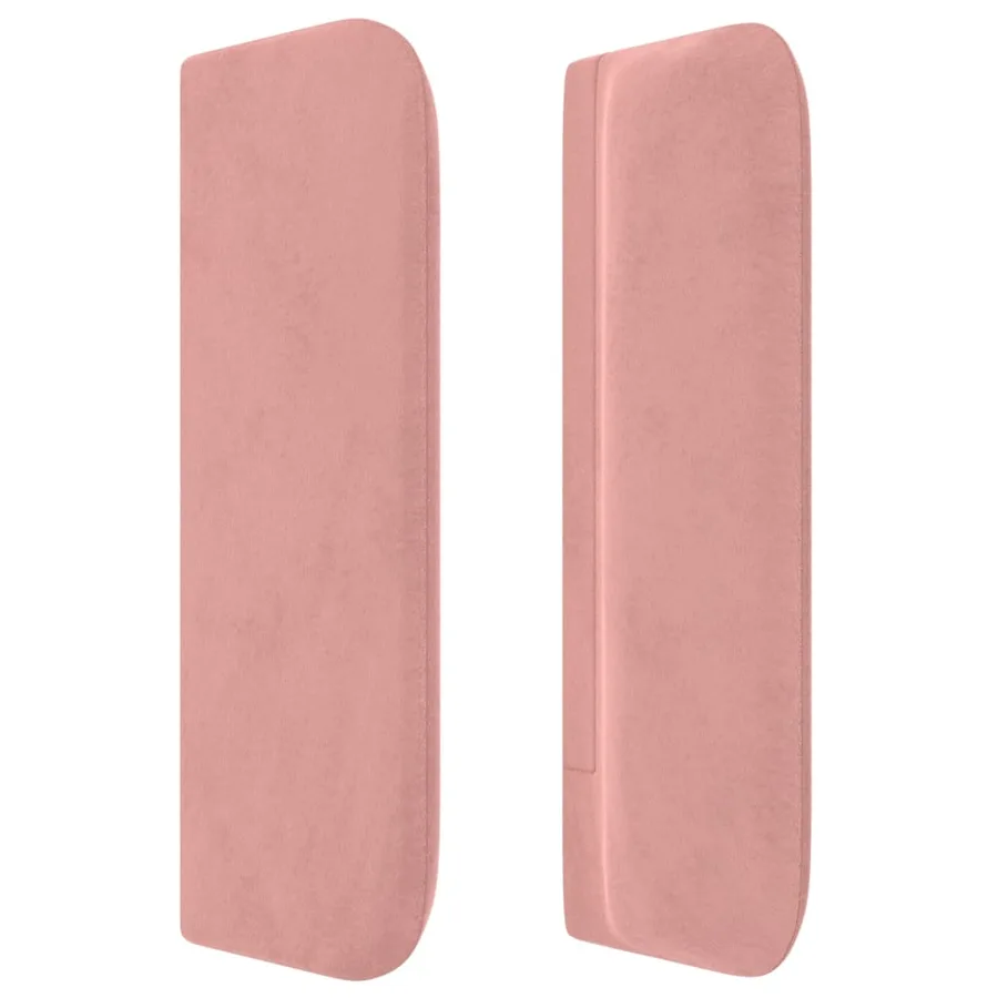 Tête de lit avec oreilles Rose 83x16x78/88 cm Velours - 4