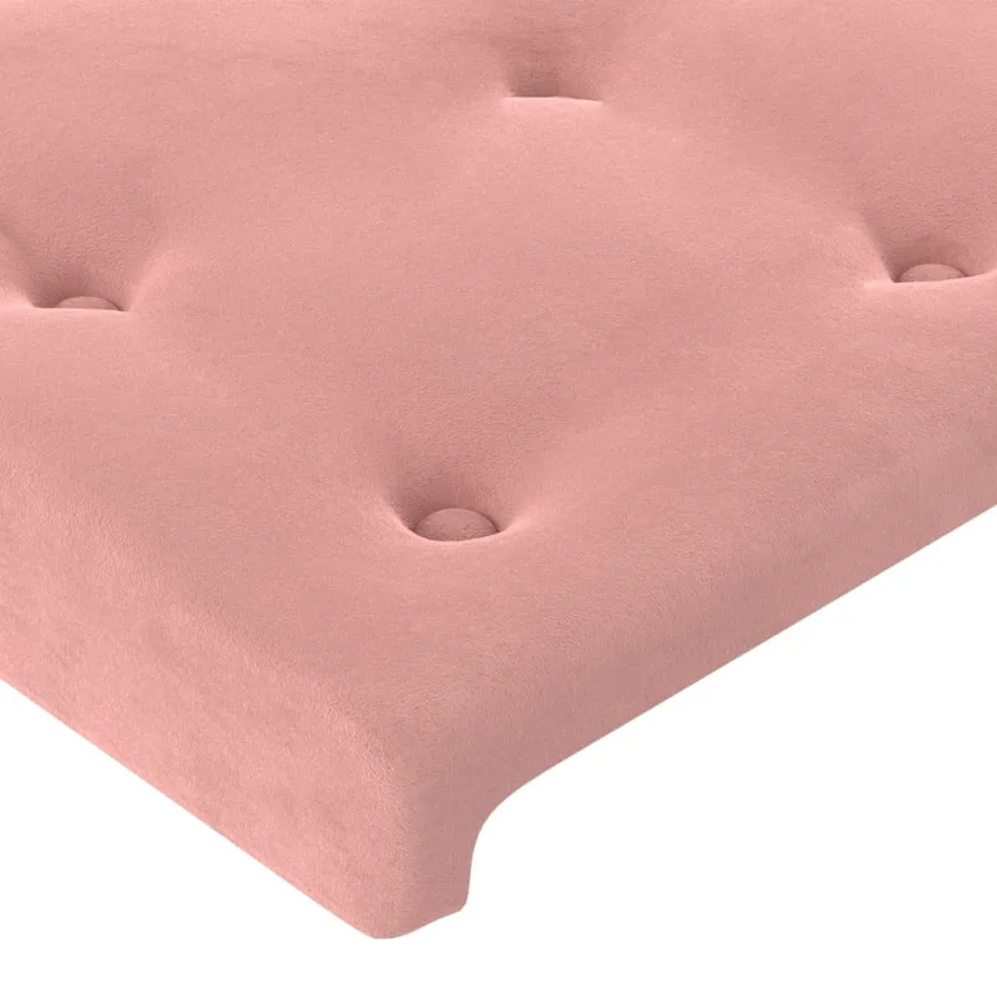 Tête de lit avec oreilles Rose 83x16x78/88 cm Velours - 5