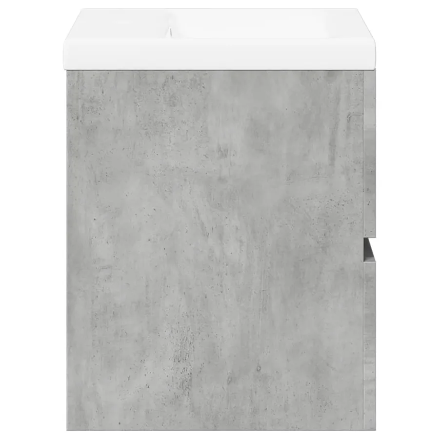 Ensemble de meubles de salle de bain 2 pcs gris béton - 5