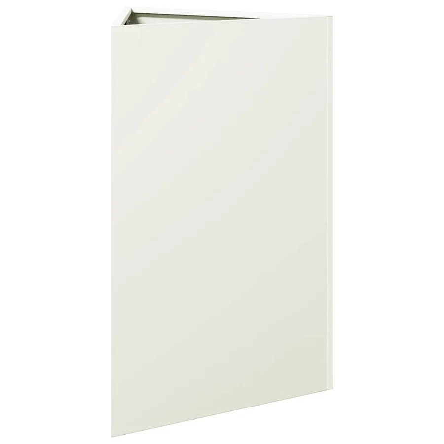 Jardinière blanc triangulaire 50x43x75 cm acier - 4