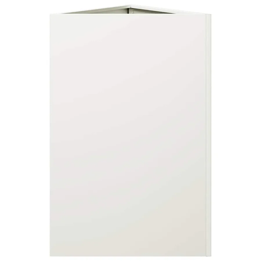 Jardinière blanc triangulaire 50x43x75 cm acier - 5