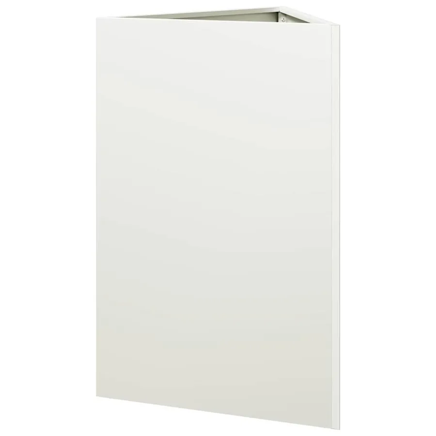 Jardinière blanc triangulaire 50x43x75 cm acier - 6