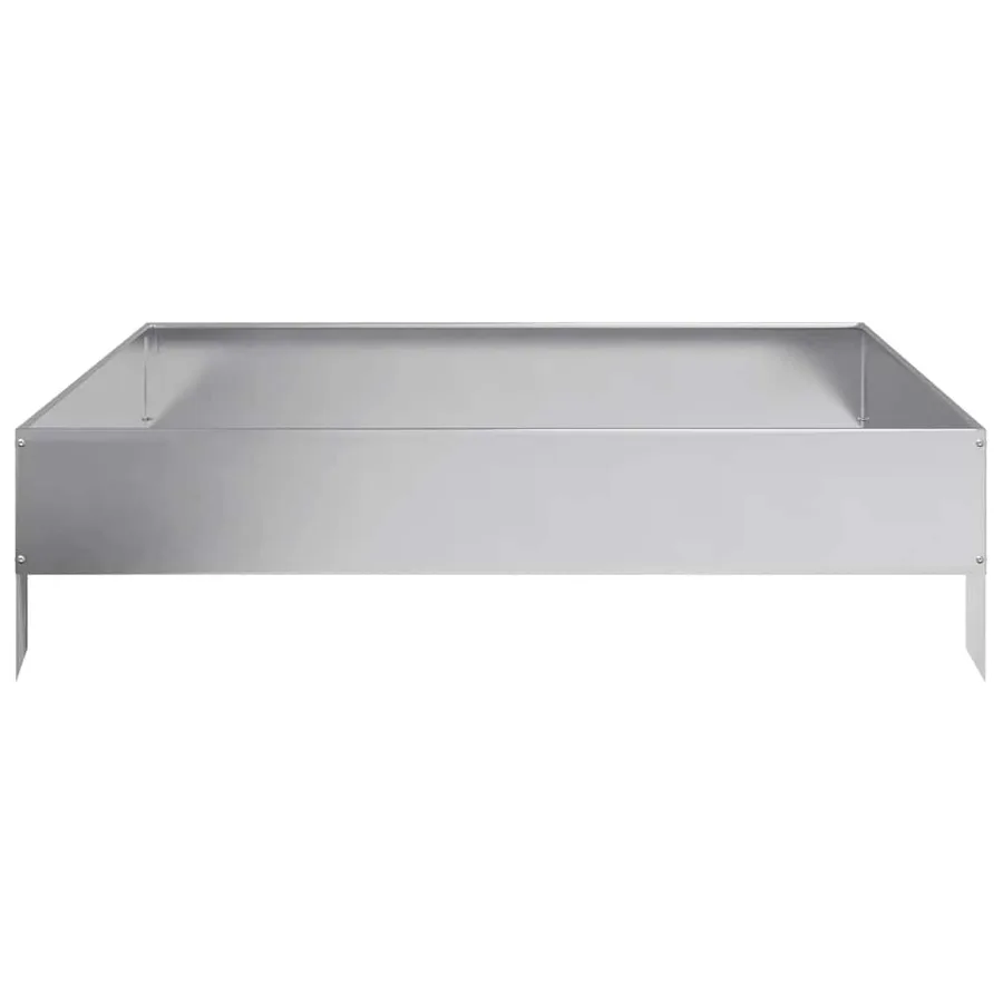 Lit surélevé de jardin 100x100x26 cm acier inoxydable - 4