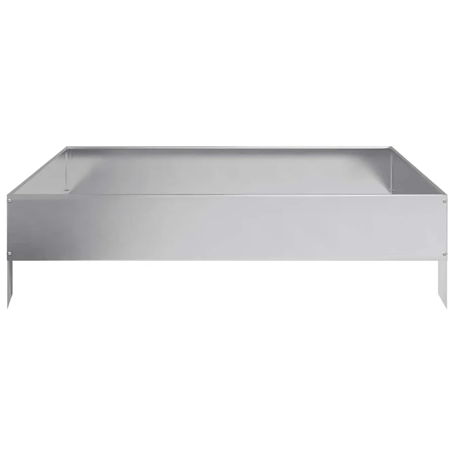 Lit surélevé de jardin 100x100x26 cm acier inoxydable - 5