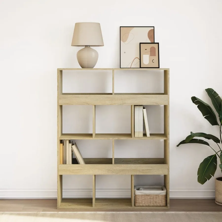 Bibliothèque chêne sonoma 100x33x125,5 cm bois d'ingénierie - 3