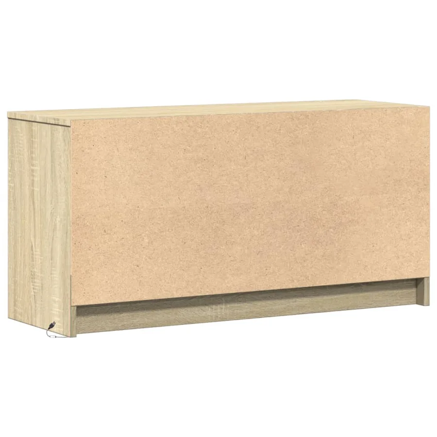 Meuble TV avec LED chêne sonoma 100x34x50 cm bois d'ingénierie - 7