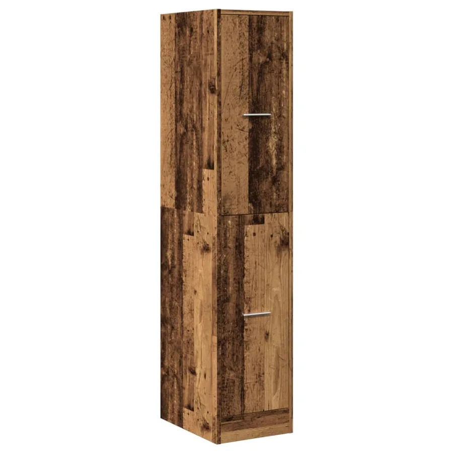 Armoire d'apothicaire vieux bois 30x41x144,5 cm bois ingénierie - 4