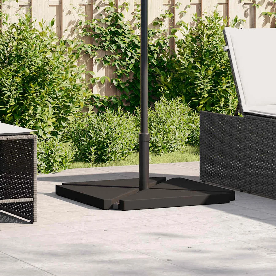 Ensemble de bases de parasols de jardin 5 pcs granit et acier - 4