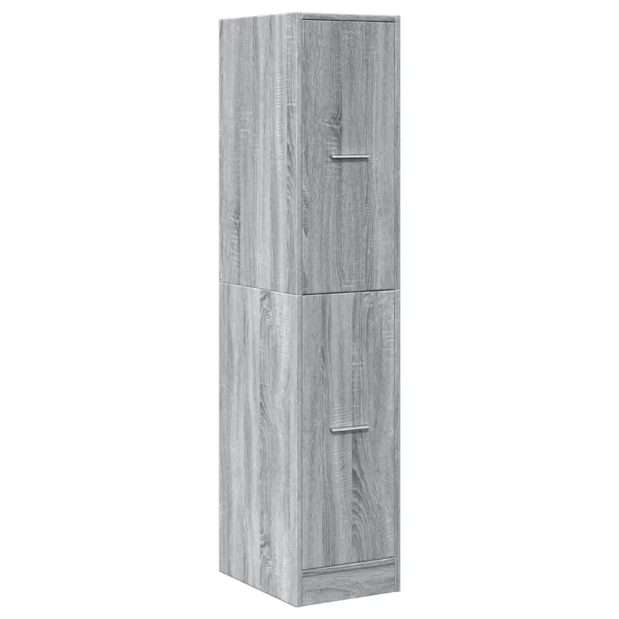 Armoire apothicaire sonoma gris 30x41x144,5cm bois d'ingénierie - 4