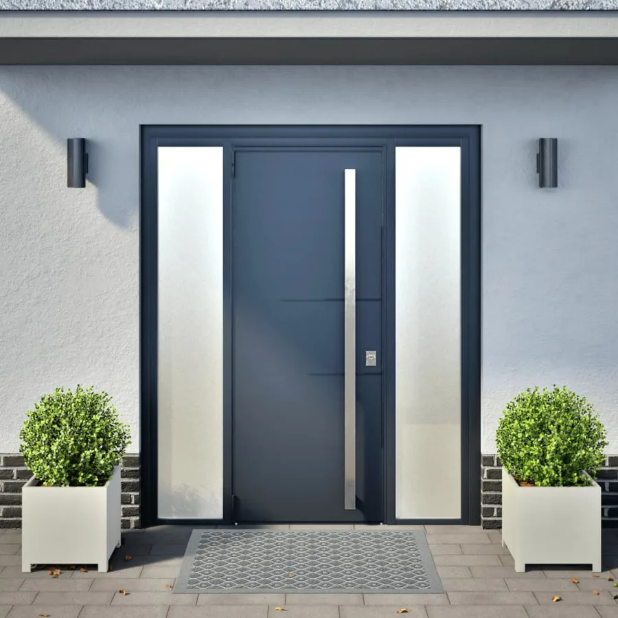 Jardinières 2 pcs blanc 40x40x40 cm acier - 3