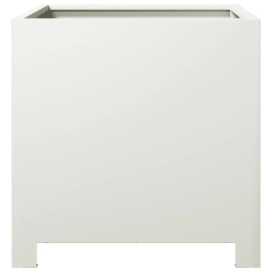 Jardinières 2 pcs blanc 40x40x40 cm acier - 6