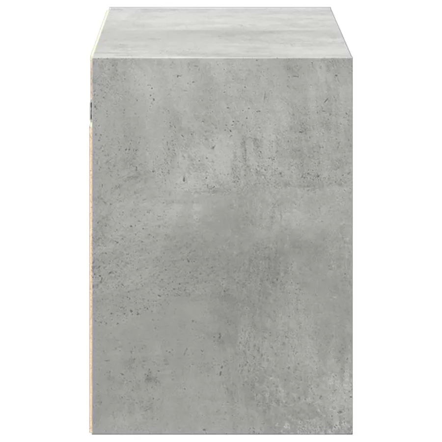 Meuble TV mural avec lumières LED gris béton 100x31x45 cm - 7