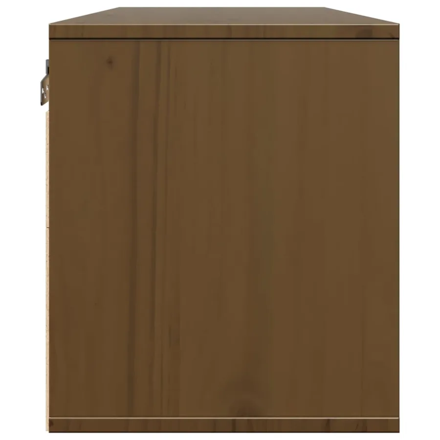 Armoires murales 2pcs Marron miel 45x30x35cm Bois de pin massif - 7