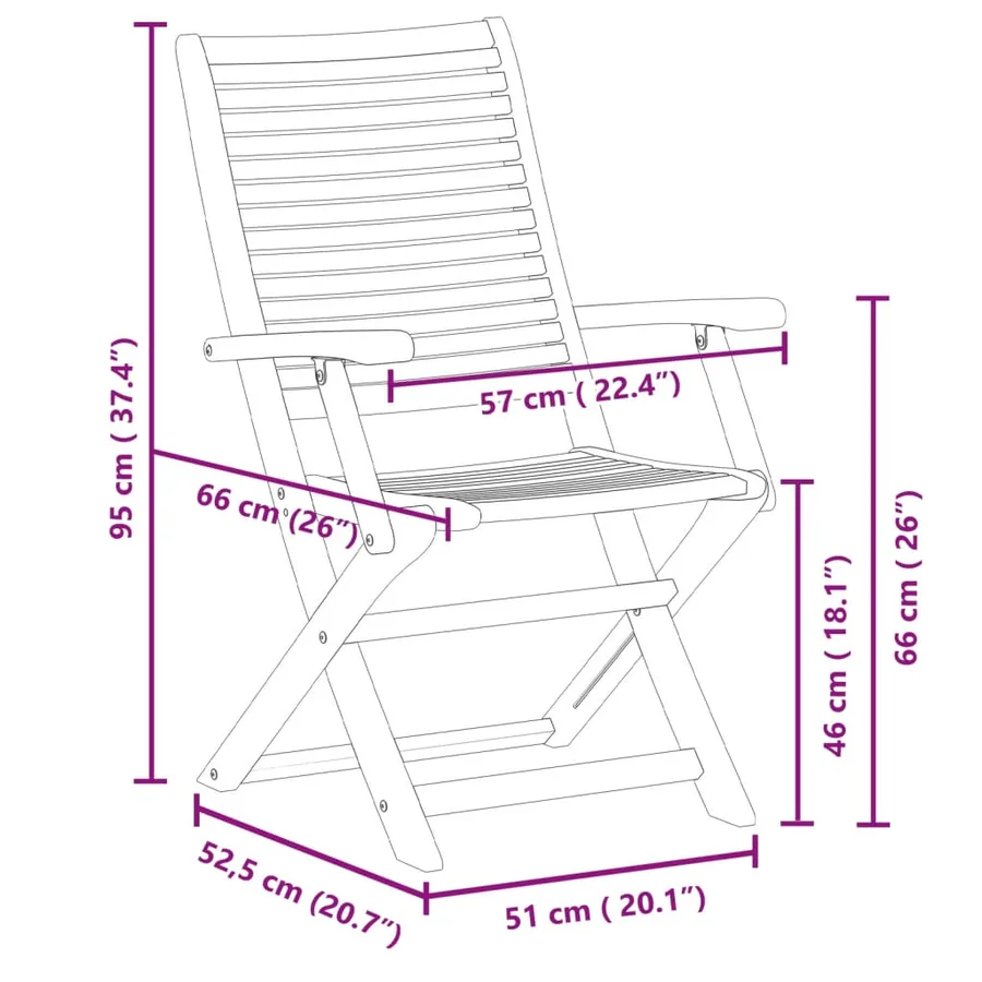 Chaises pliantes de jardin avec accoudoir lot de 2 - 10