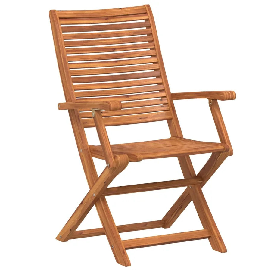 Chaises de jardin pliantes lot de 6 57x66x95 cm bois d'acacia - 3