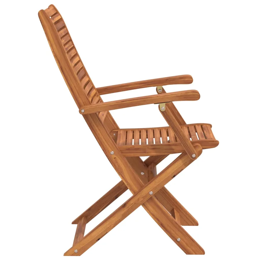 Chaises de jardin pliantes lot de 6 57x66x95 cm bois d'acacia - 5