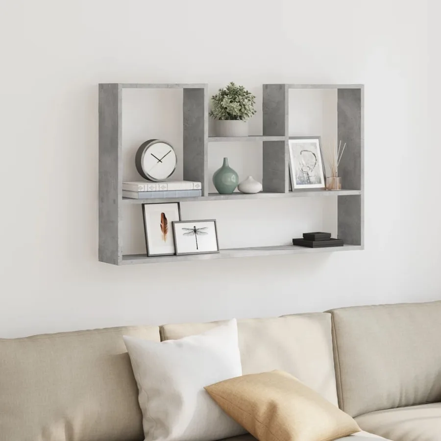 Étagère murale gris béton 99x15x60 cm bois d'ingénierie - 3