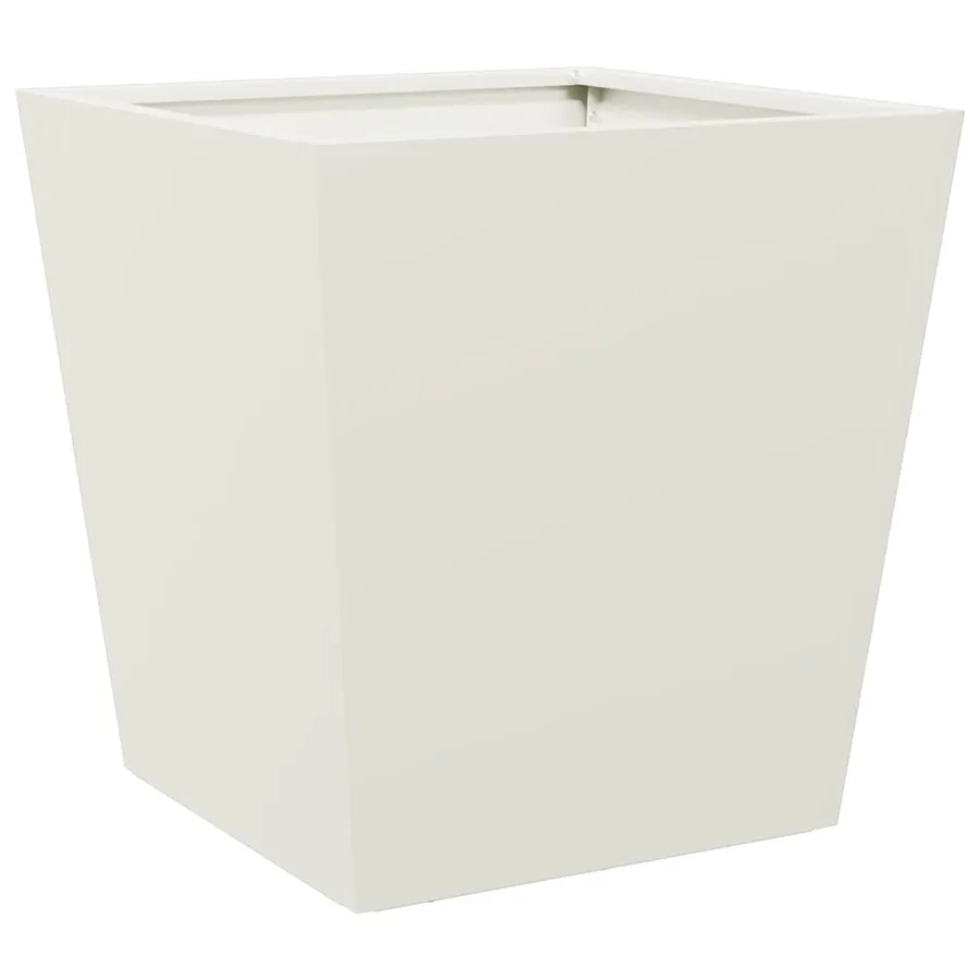 Jardinières 2 pcs blanc 40x40x40 cm acier - 5