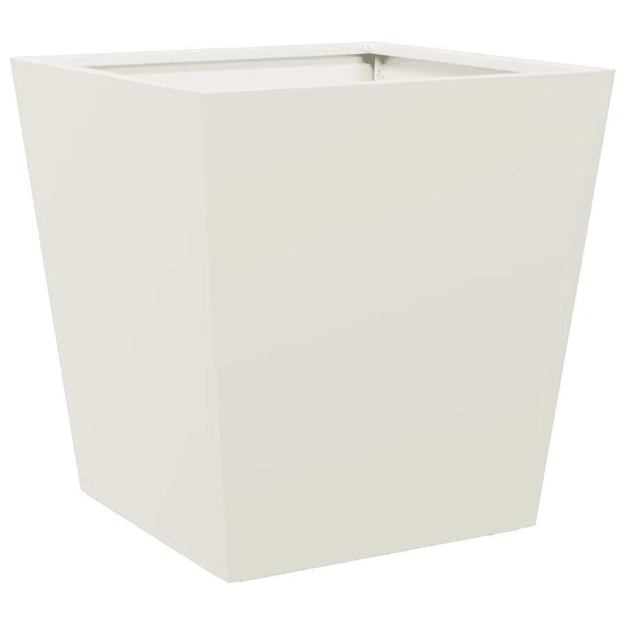 Jardinières 2 pcs blanc 40x40x40 cm acier - 8