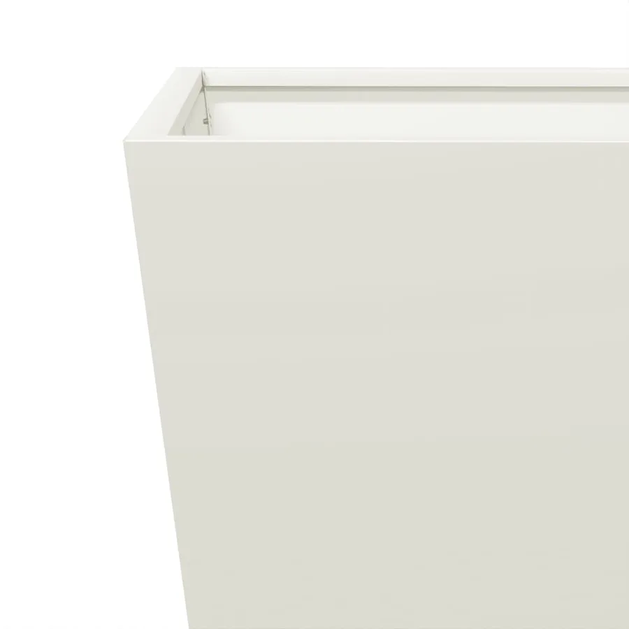 Jardinières 2 pcs blanc 40x40x40 cm acier - 9