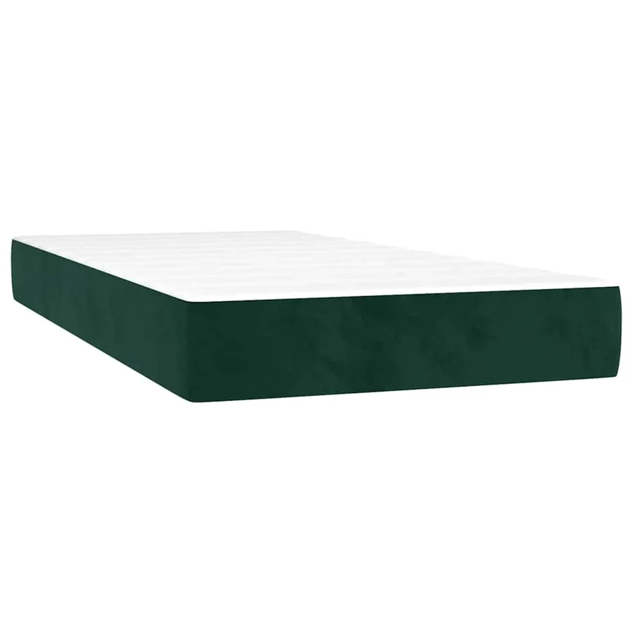 Sommier à lattes de lit et matelas Vert foncé 80x200 cm Velours - 5