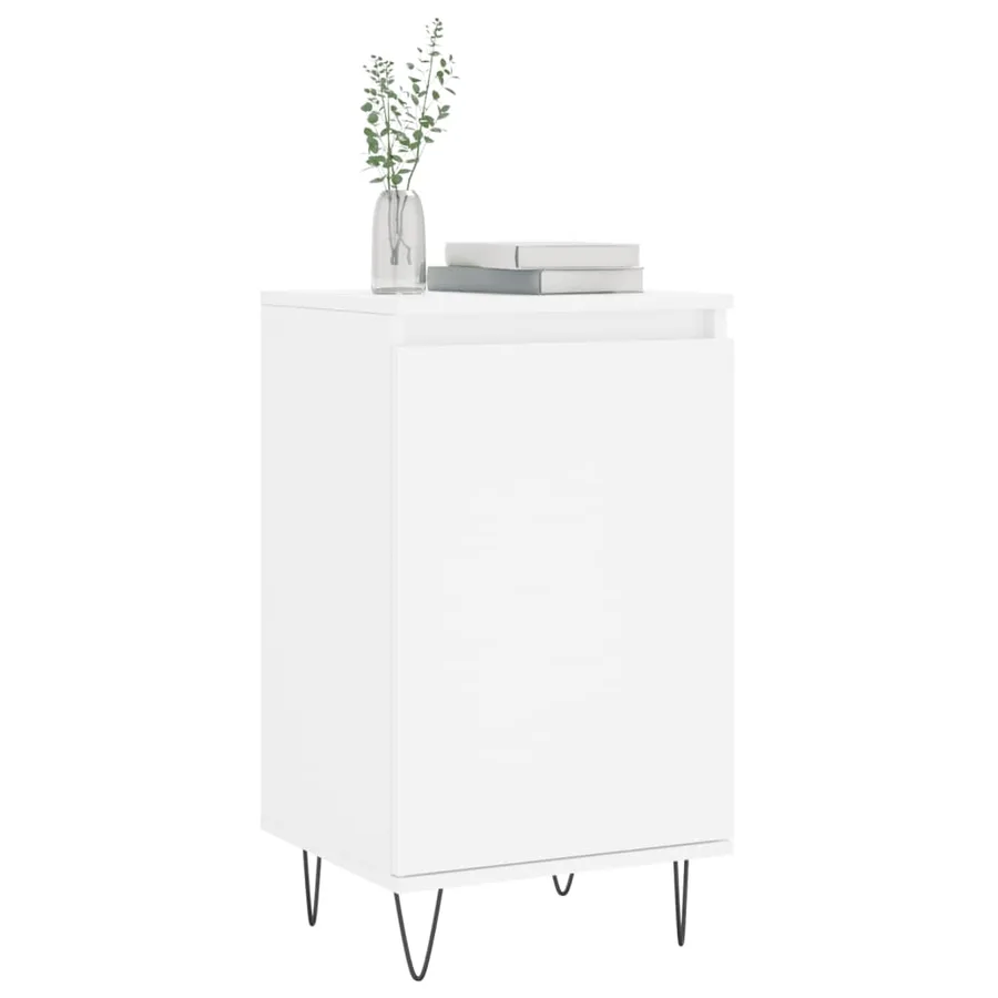 Buffets 2 pcs blanc 40x35x70 cm bois d’ingénierie - 3