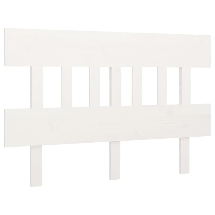 Tête de lit Blanc 123,5x3x81 cm Bois massif de pin - 2