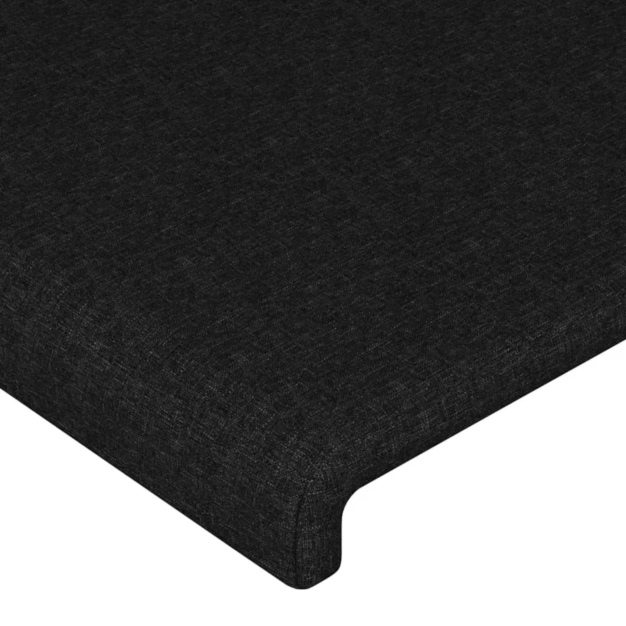 Tête de lit à LED Noir 200x5x118/128 cm Tissu - 5