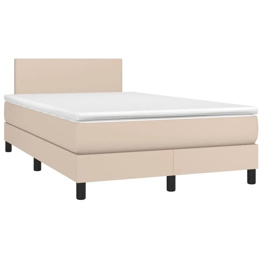 Sommier à lattes de lit avec matelas LED Cappuccino 120x200 cm - 3