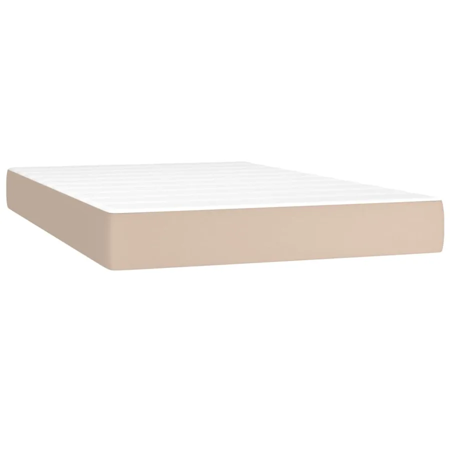 Sommier à lattes de lit avec matelas LED Cappuccino 120x200 cm - 6