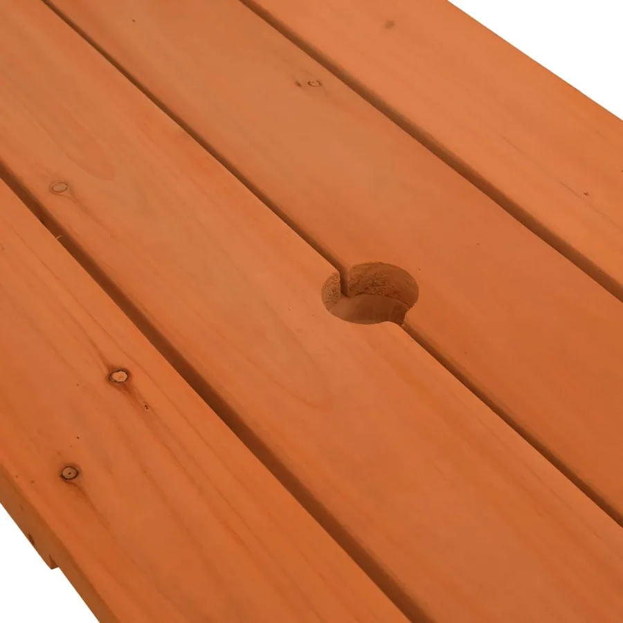 Table de pique-nique pour 4 enfants avec parasol bois de sapin - 10