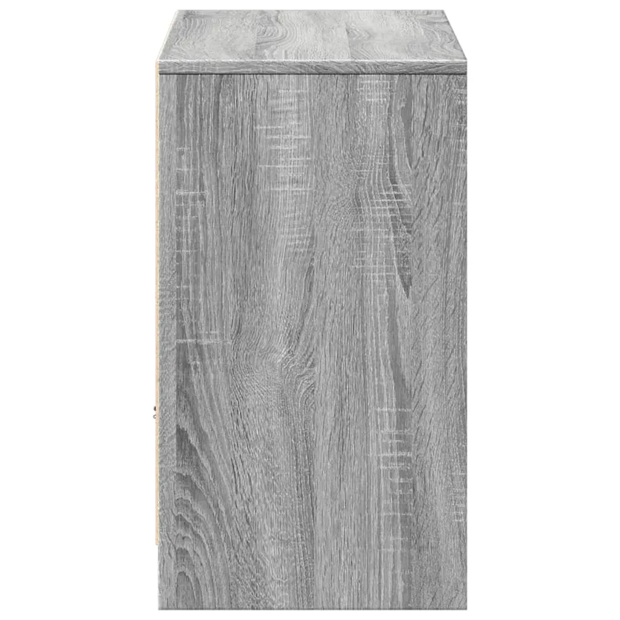 Meuble TV avec LED sonoma gris 91x34x61 cm bois d'ingénierie - 7