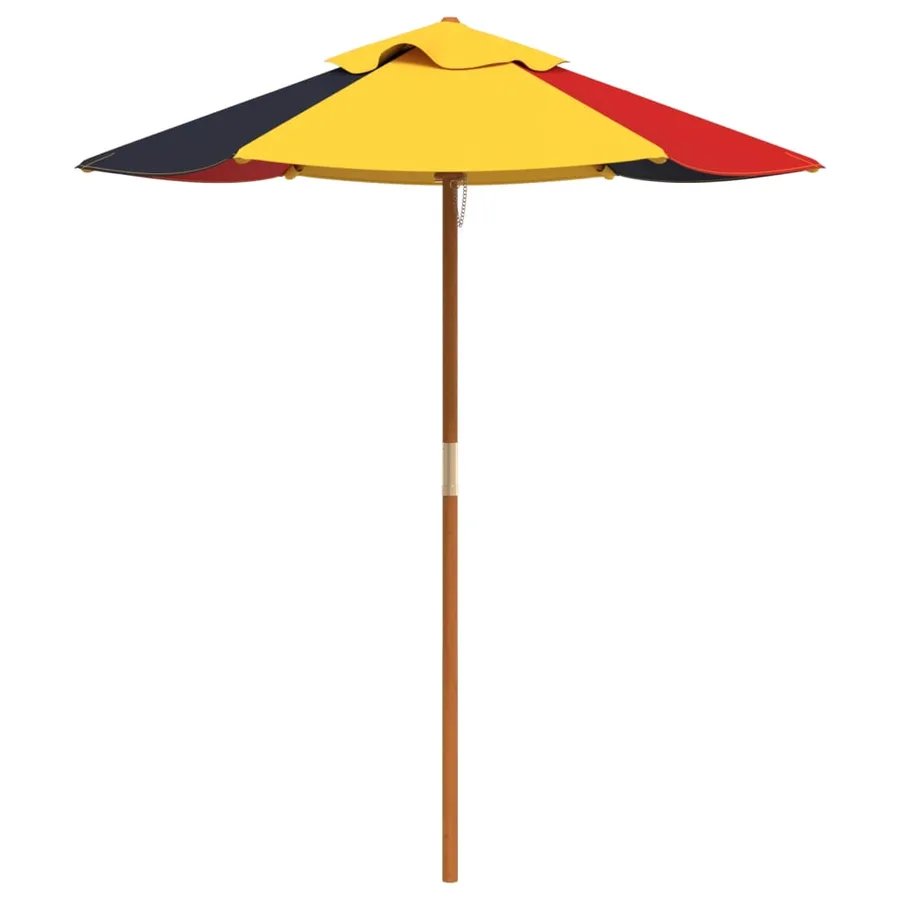 Table de pique-nique pour 6 enfants avec parasol hexagone sapin - 7