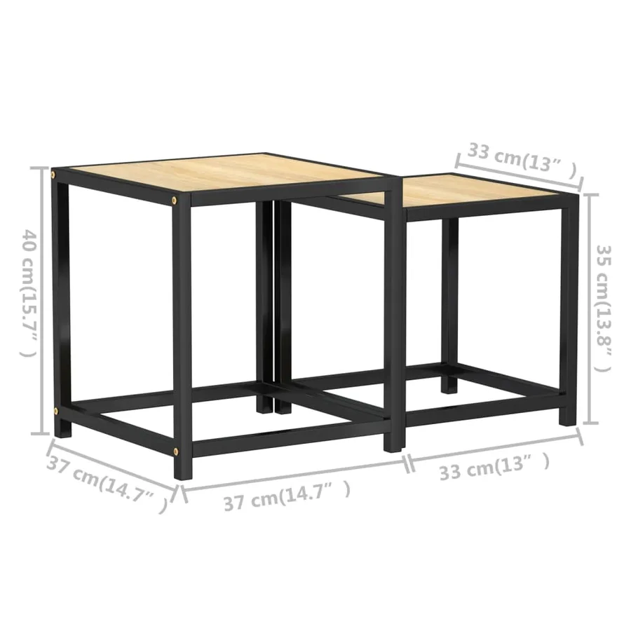 Tables à thé 2 pcs MDF Chêne sonoma - 7