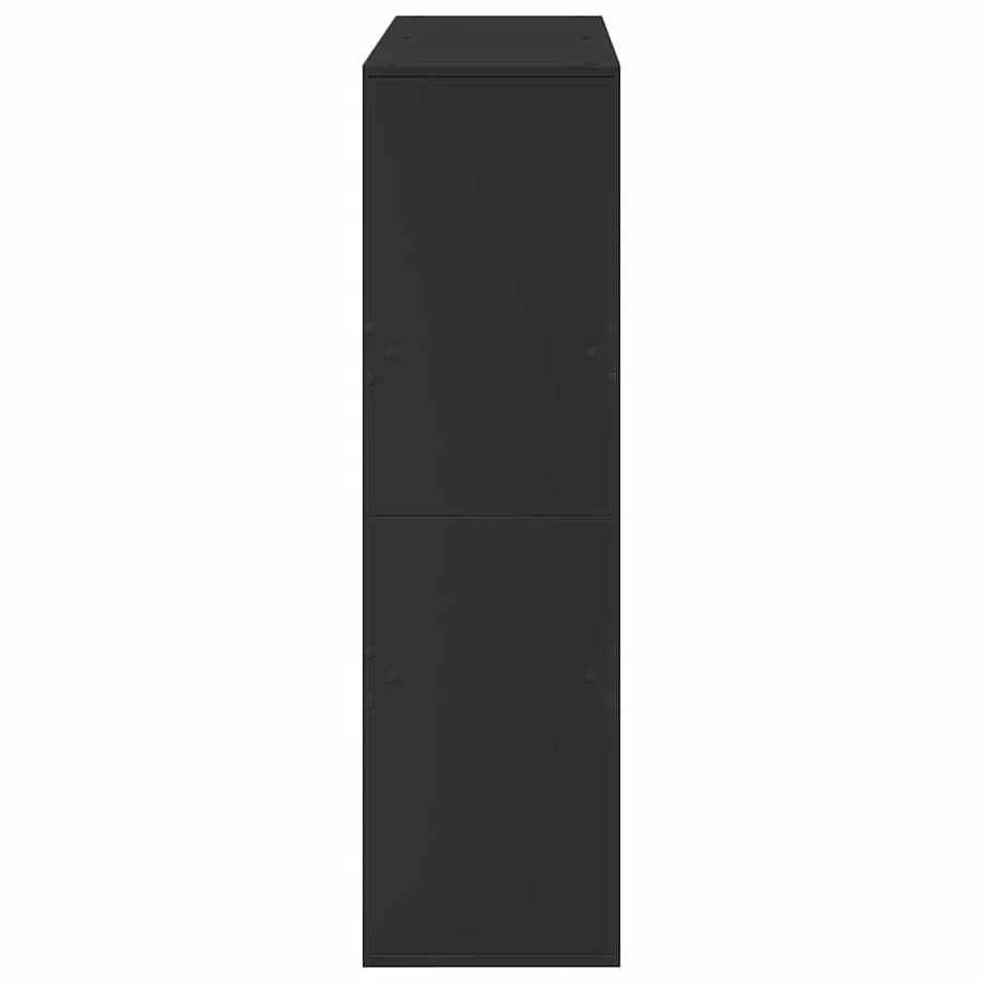 Cloison de séparation noir 100x33x115 cm bois ingénierie - 5