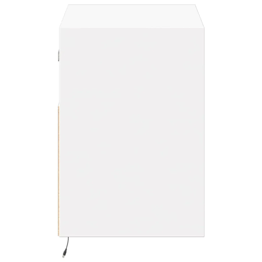 Meuble TV mural avec lumières LED blanc 80x31x45 cm - 7