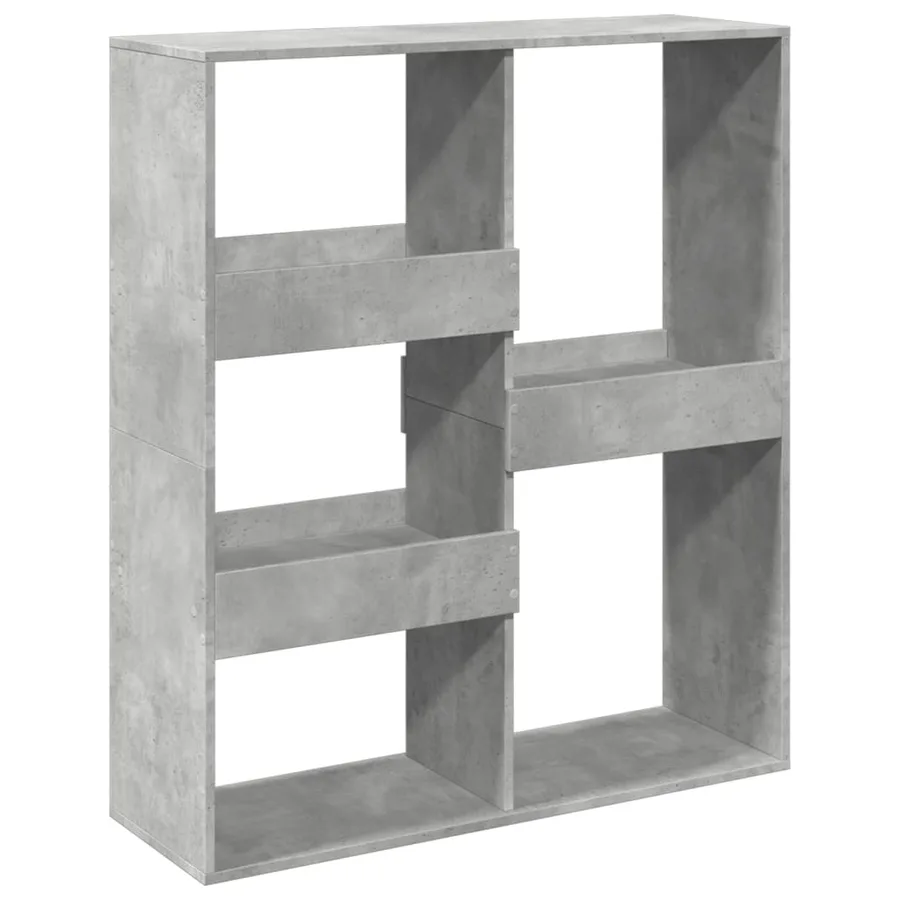 Bibliothèque/Séparateur de pièce gris béton 100x33x115 cm - 2