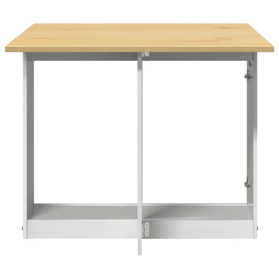 Table à manger papillon pliable Corona blanc bois de pin massif - 5
