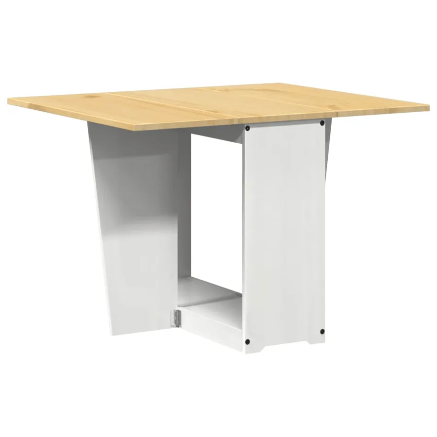 Table à manger papillon pliable Corona blanc bois de pin massif - 6