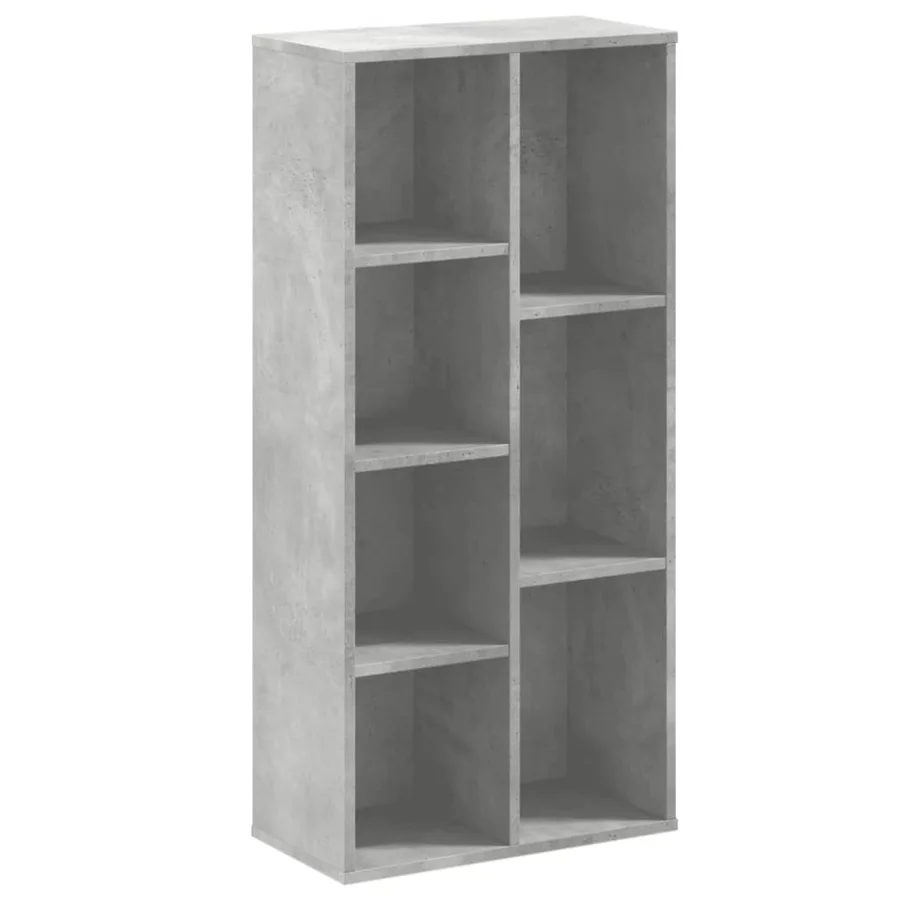 Bibliothèque gris béton 50x25x105 cm bois d'ingénierie - 2