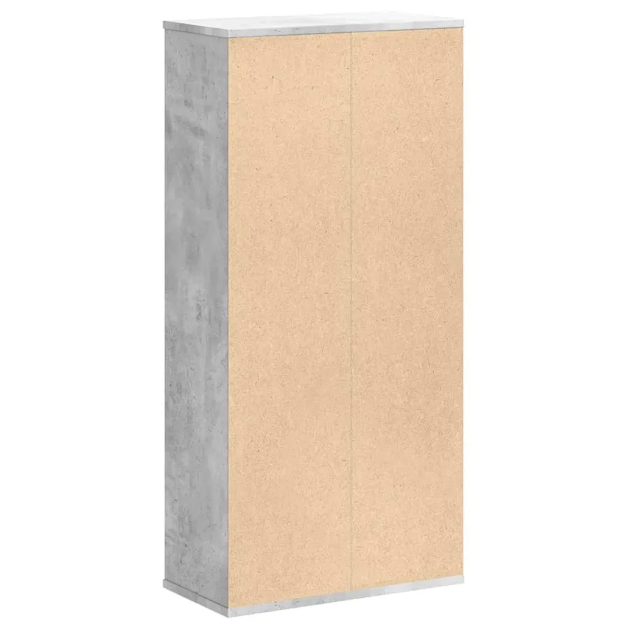 Bibliothèque gris béton 50x25x105 cm bois d'ingénierie - 6