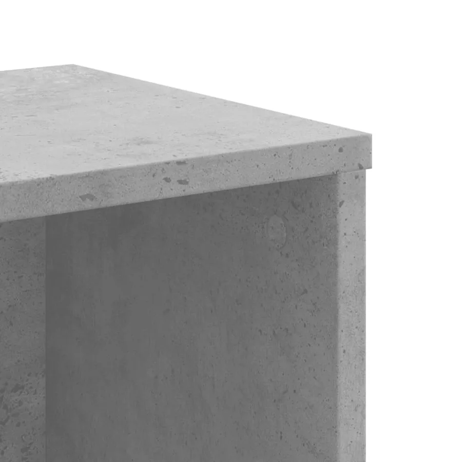 Bibliothèque gris béton 50x25x105 cm bois d'ingénierie - 7