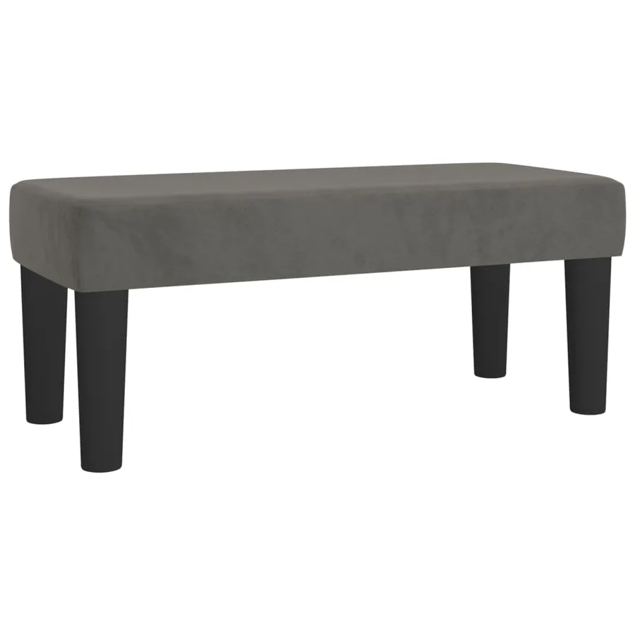 Sommier à lattes de lit et matelas Gris foncé 80x200 cm Velours - 7